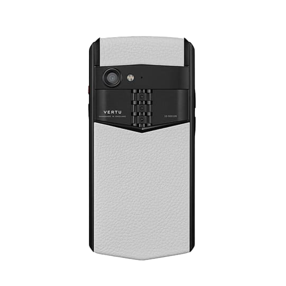 back Aster P Gothic Calf Leather Phone - Moon White