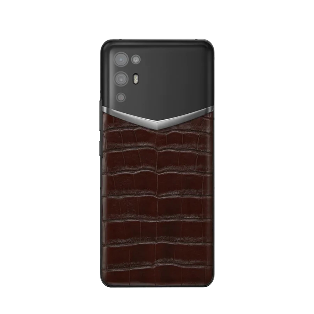 iVERTU Alligator Skin 5G Phone - Amber Brown