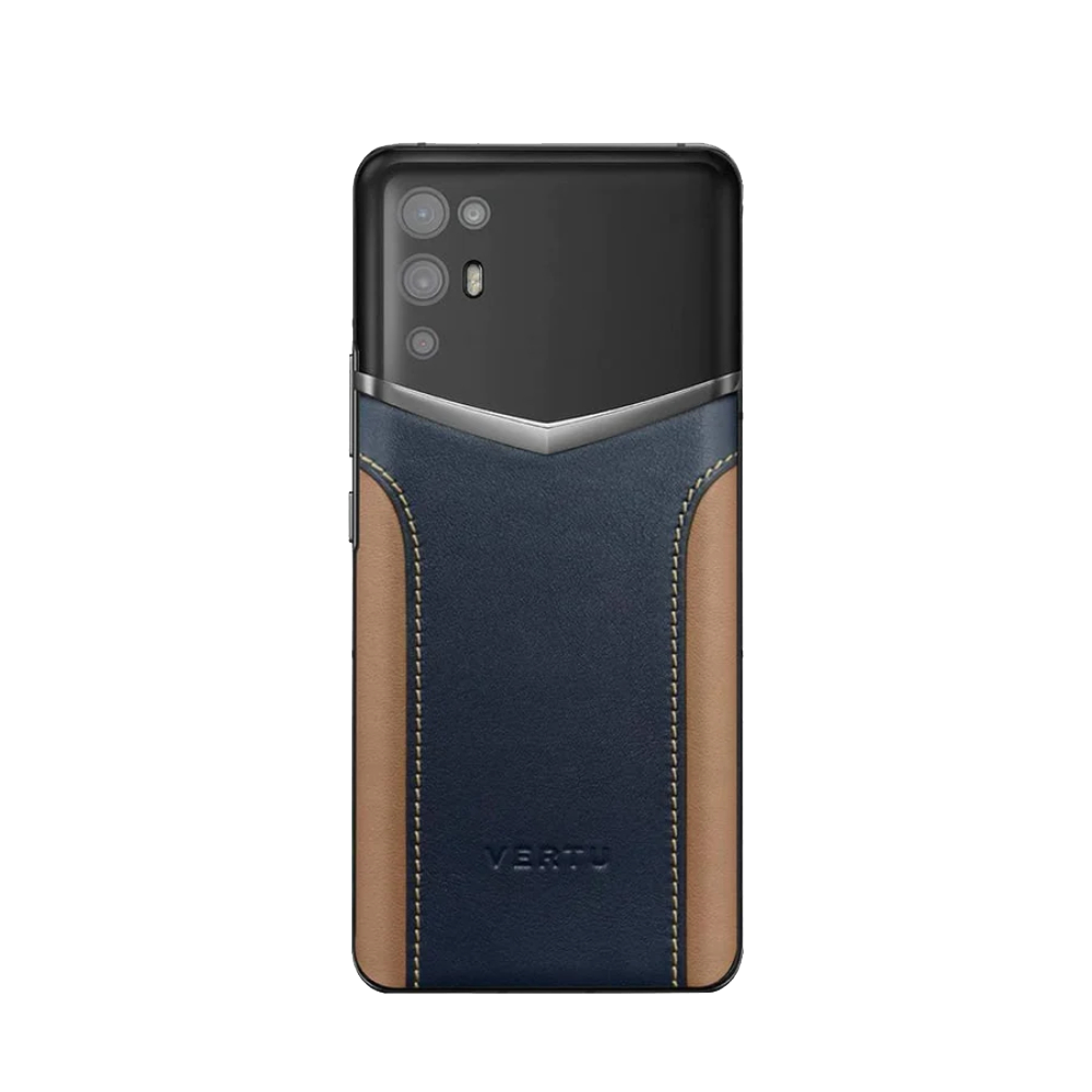 iVERTU Calfskin Stitching Phone - Blue & Brown