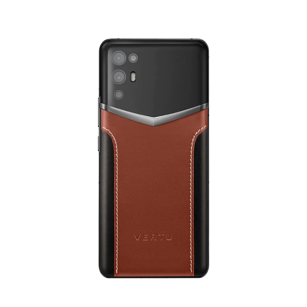 iVERTU Calfskin Stitching Phone - Brown & Black